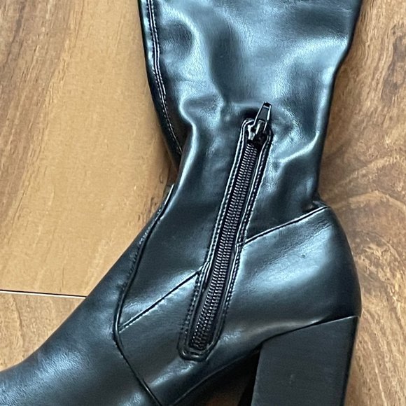 Steve Madden Womens Tanzee Boots Black Heeled Over The Knee Size 6 NWOT - Picture 4 of 10